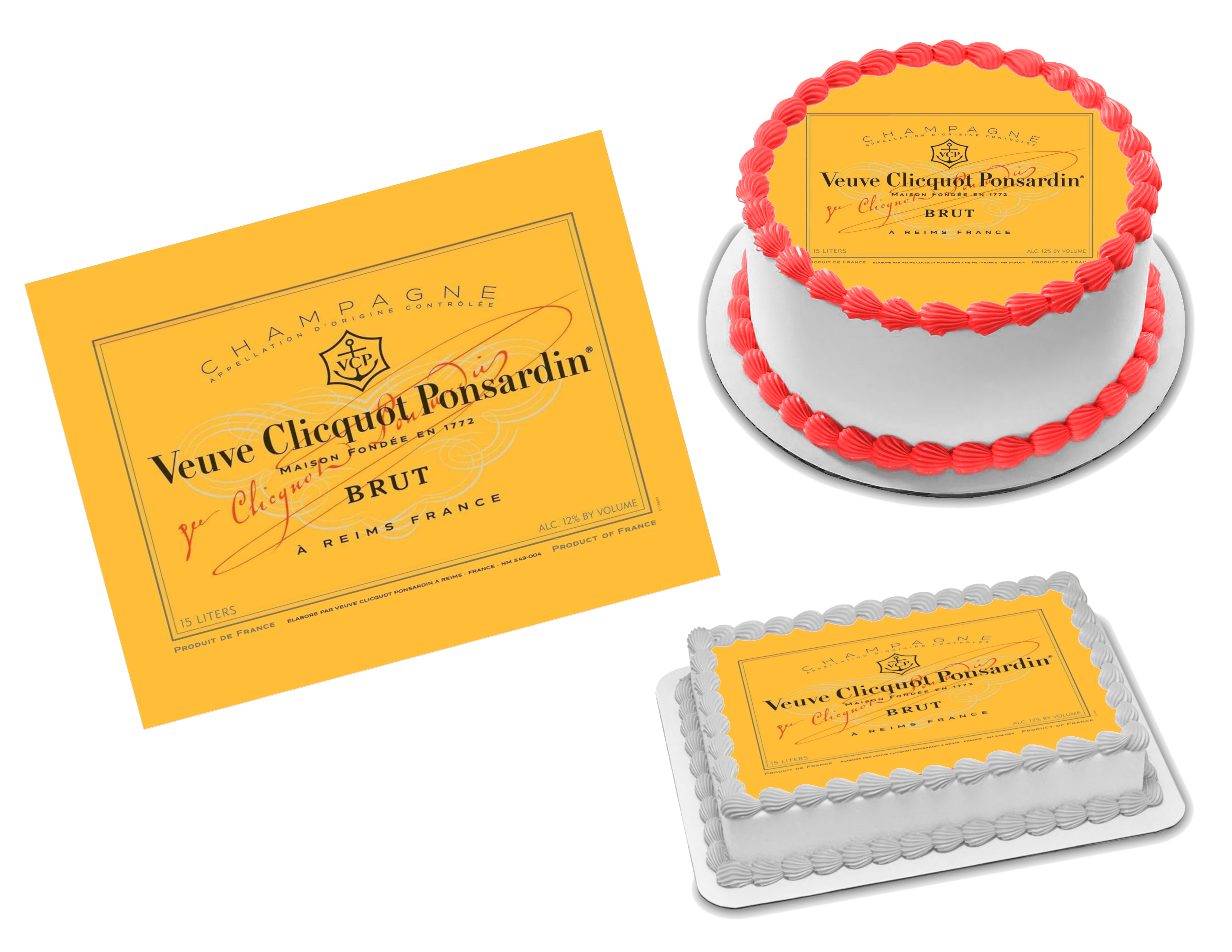CUSTOM ORANGE Champagne Label Digital Download Veuve Cliquot 