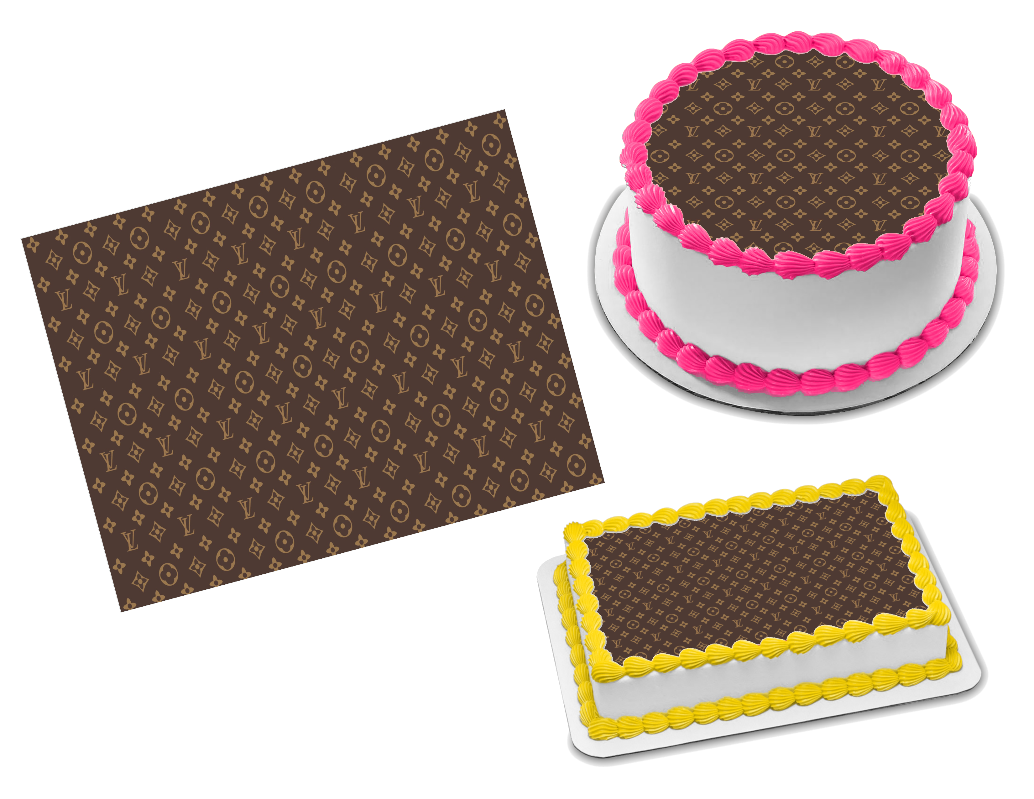 Louis Vuitton stencil LV cupcakes LV cookies Free worldwide shipping