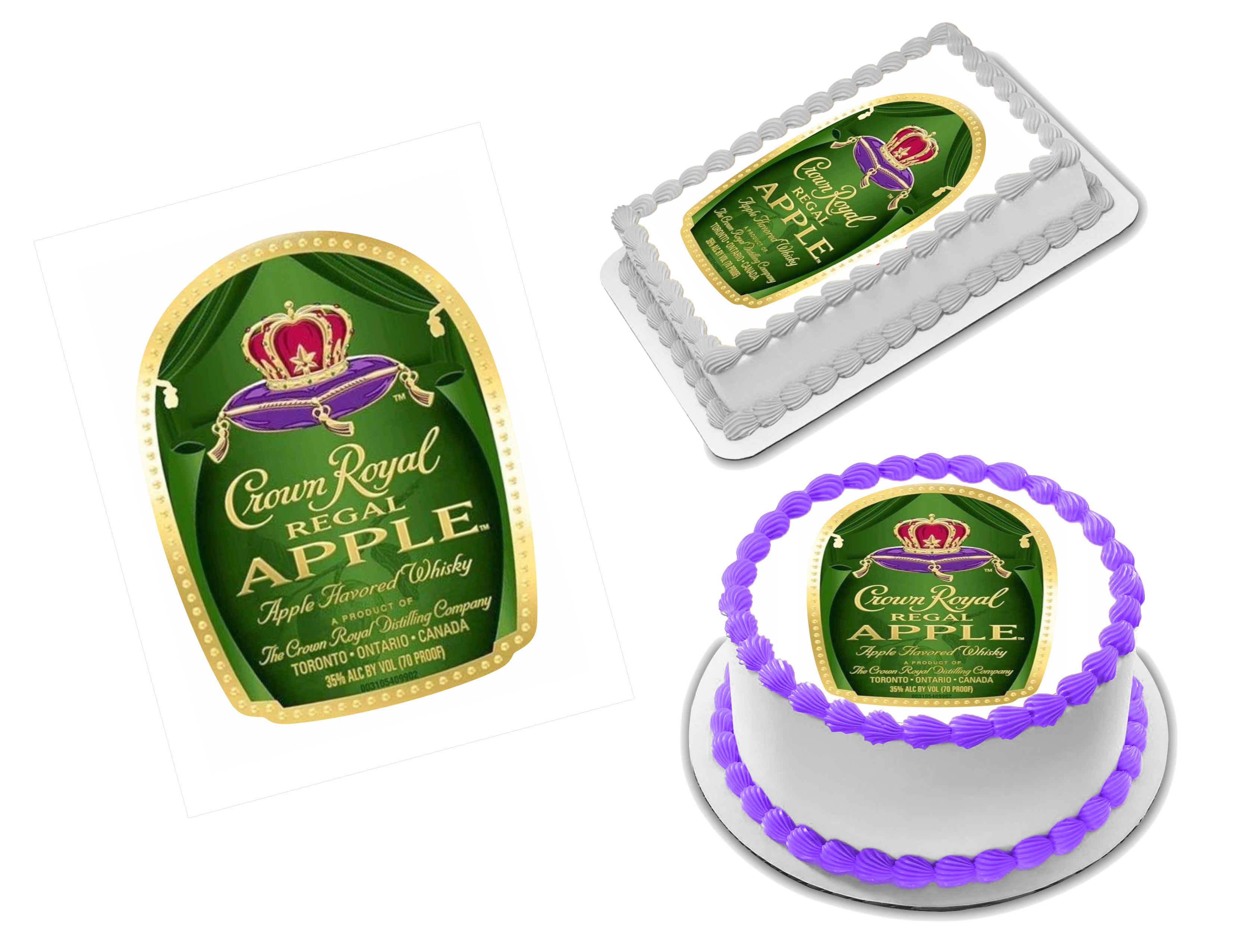 Crown Royal Apple Edible Image Frosting Sheet #2 Topper (70+ sizes) – Sweet  Custom Creations