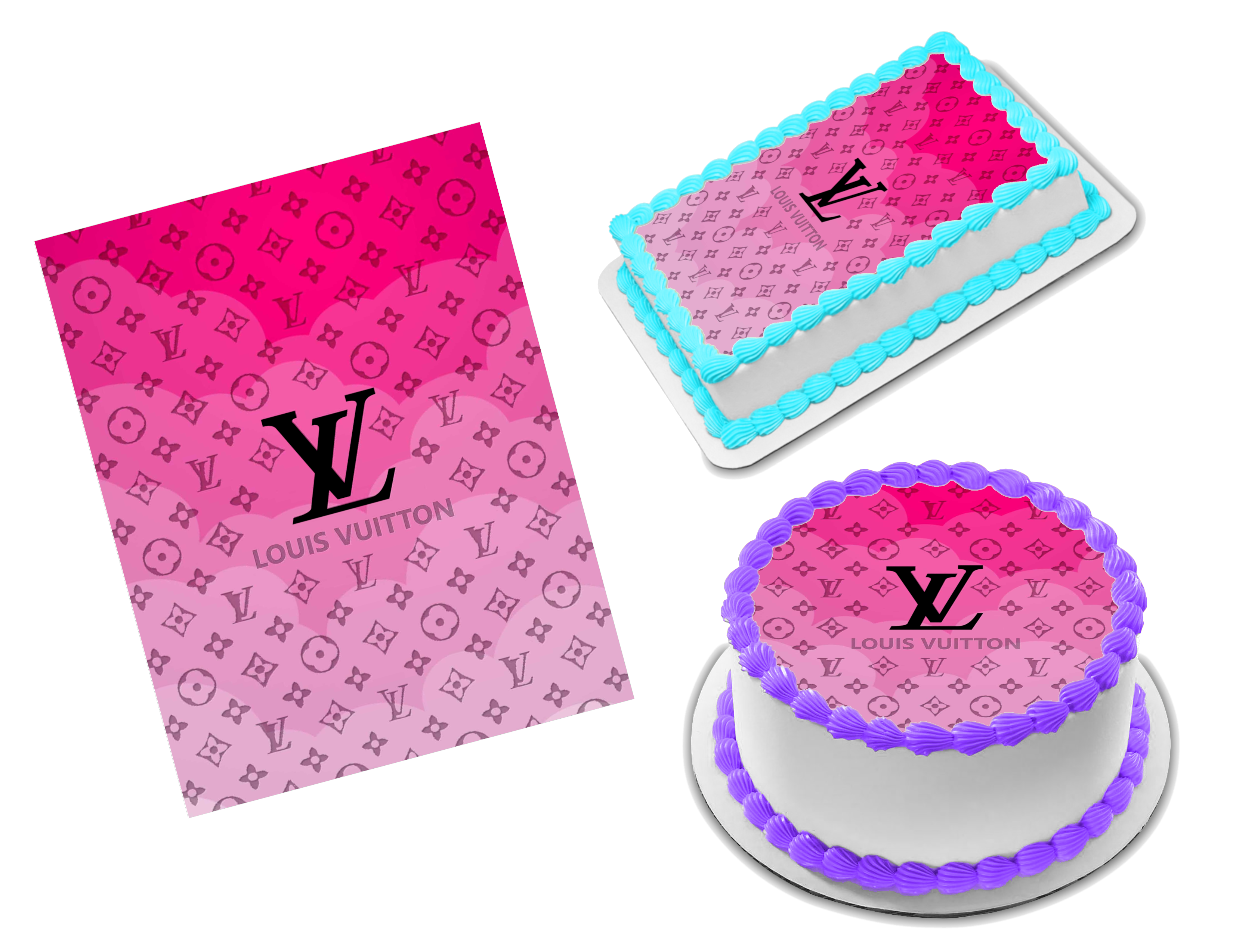 Louis Vuitton Birthday Cake Logo