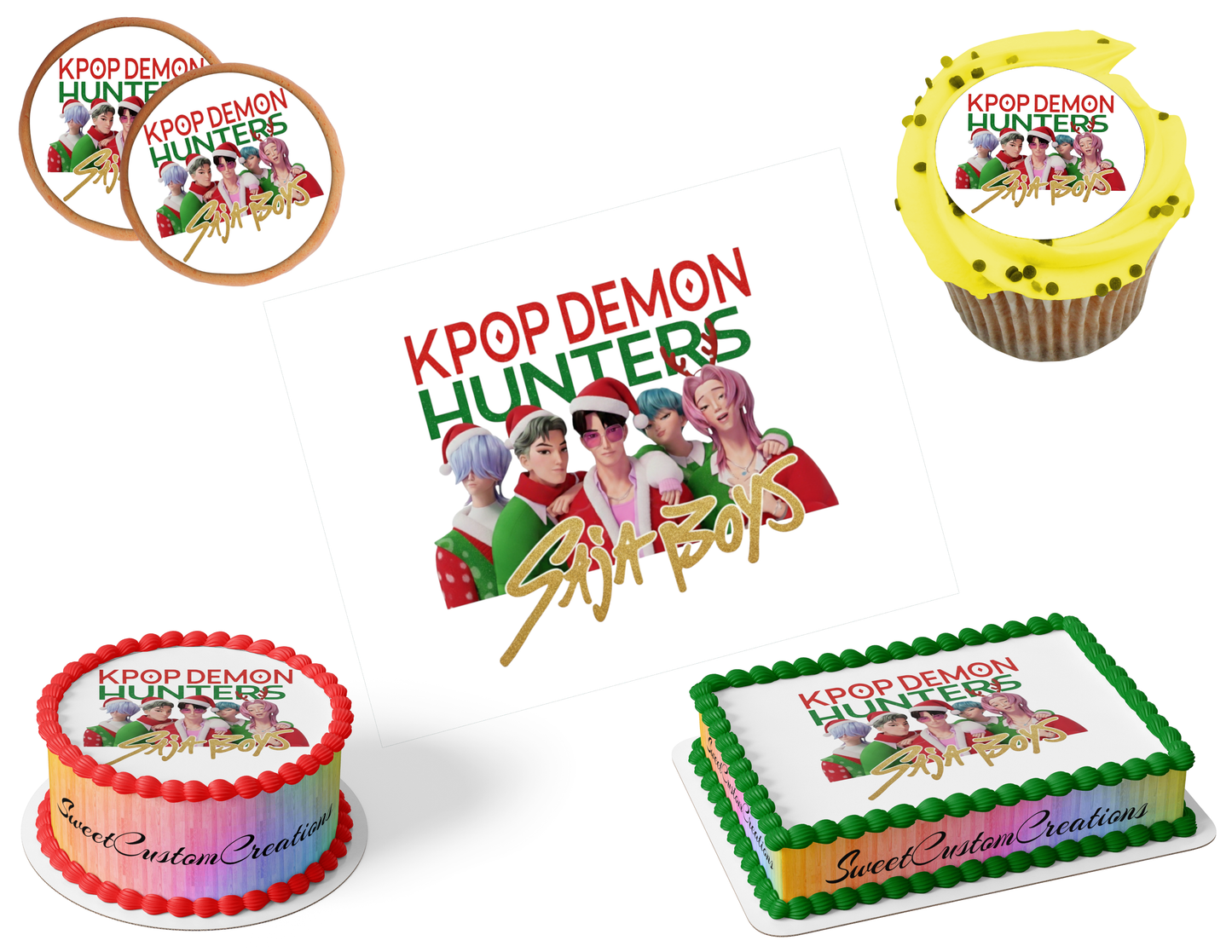 K-Pop Demon Hunters Edible Image Frosting Sheet #101 (80+ sizes)