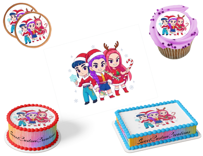 K-Pop Demon Hunters Edible Image Frosting Sheet #102 (80+ sizes)