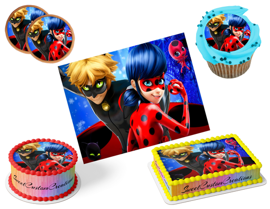 Miraculous Edible Image Frosting Sheet #10 (80+ sizes)