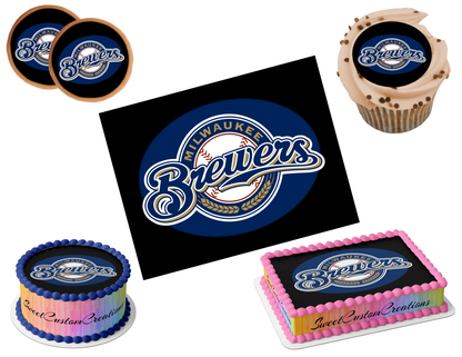 Milwaukee Brewers Edible Image Frosting Sheet #10 (80+ sizes)