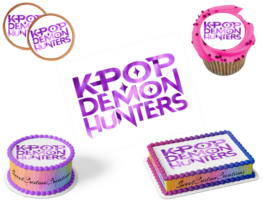 K-Pop Demon Hunters Edible Image Frosting Sheet #110 (80+ sizes)