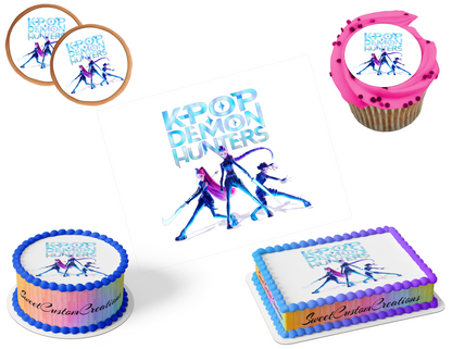 K-Pop Demon Hunters Edible Image Frosting Sheet #112 (80+ sizes)