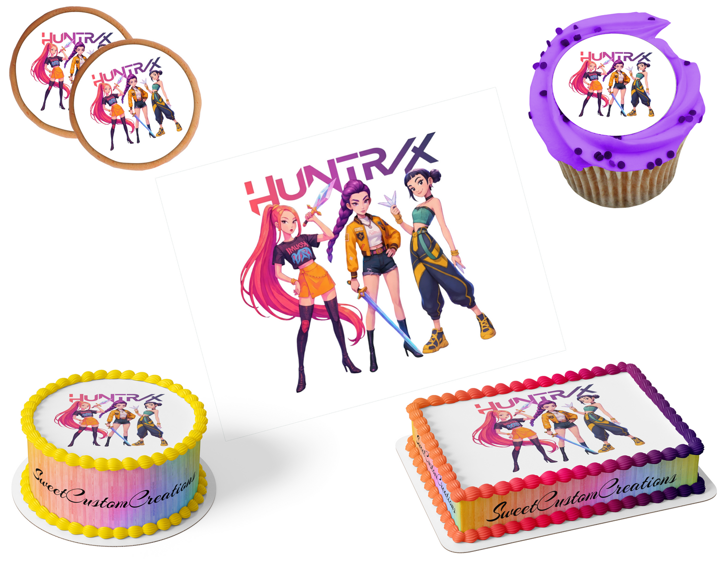 K-Pop Demon Hunters Edible Image Frosting Sheet #113 (80+ sizes)