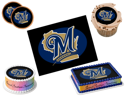 Milwaukee Brewers Edible Image Frosting Sheet #11 (80+ sizes)