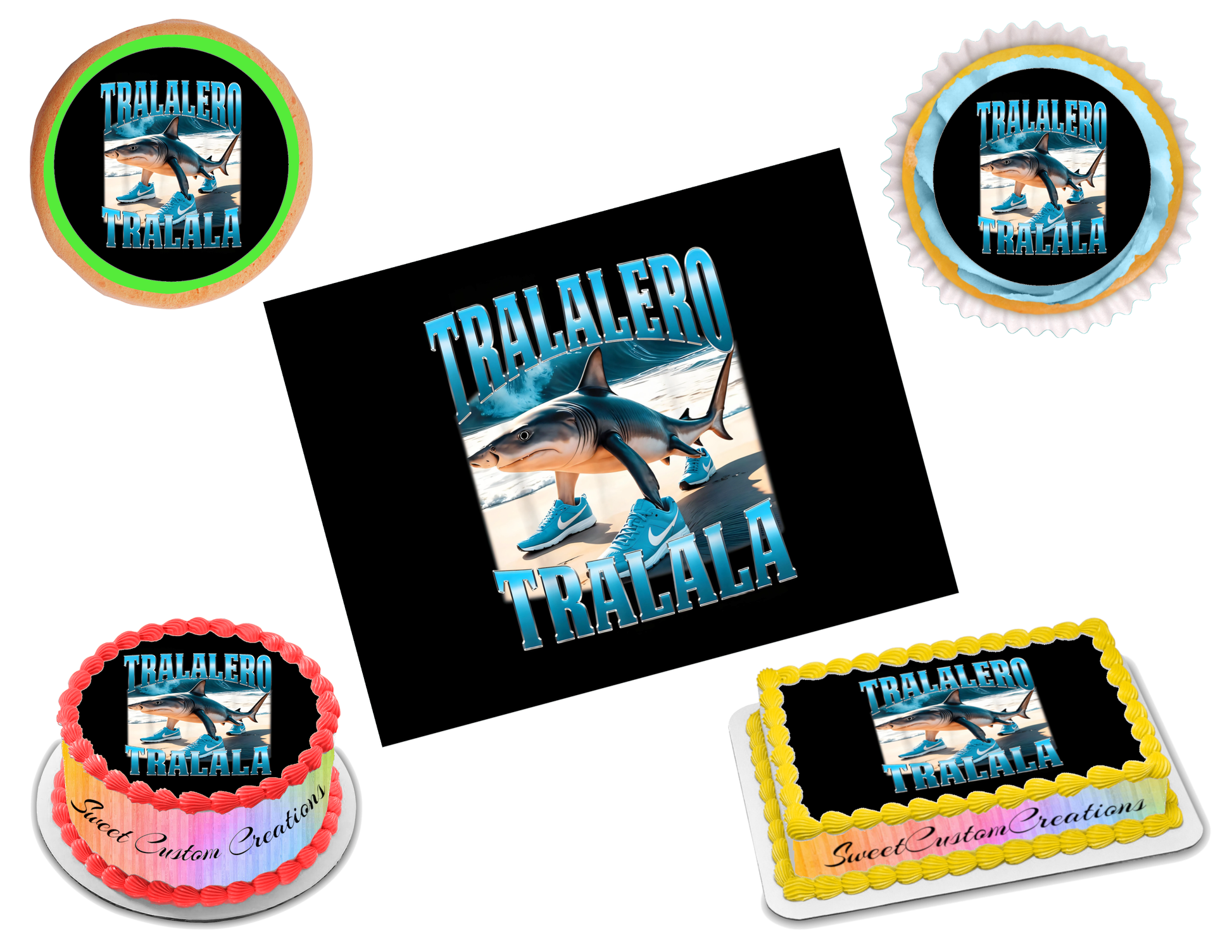 Italian Cartoon Brainrot Edible Image Frosting Sheet #11 (80+ sizes)