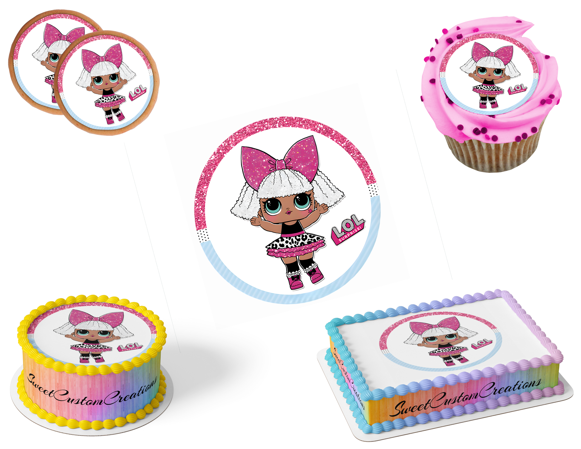 LOL Surprise Dolls Edible Image Frosting Sheet #12 (80+ sizes)