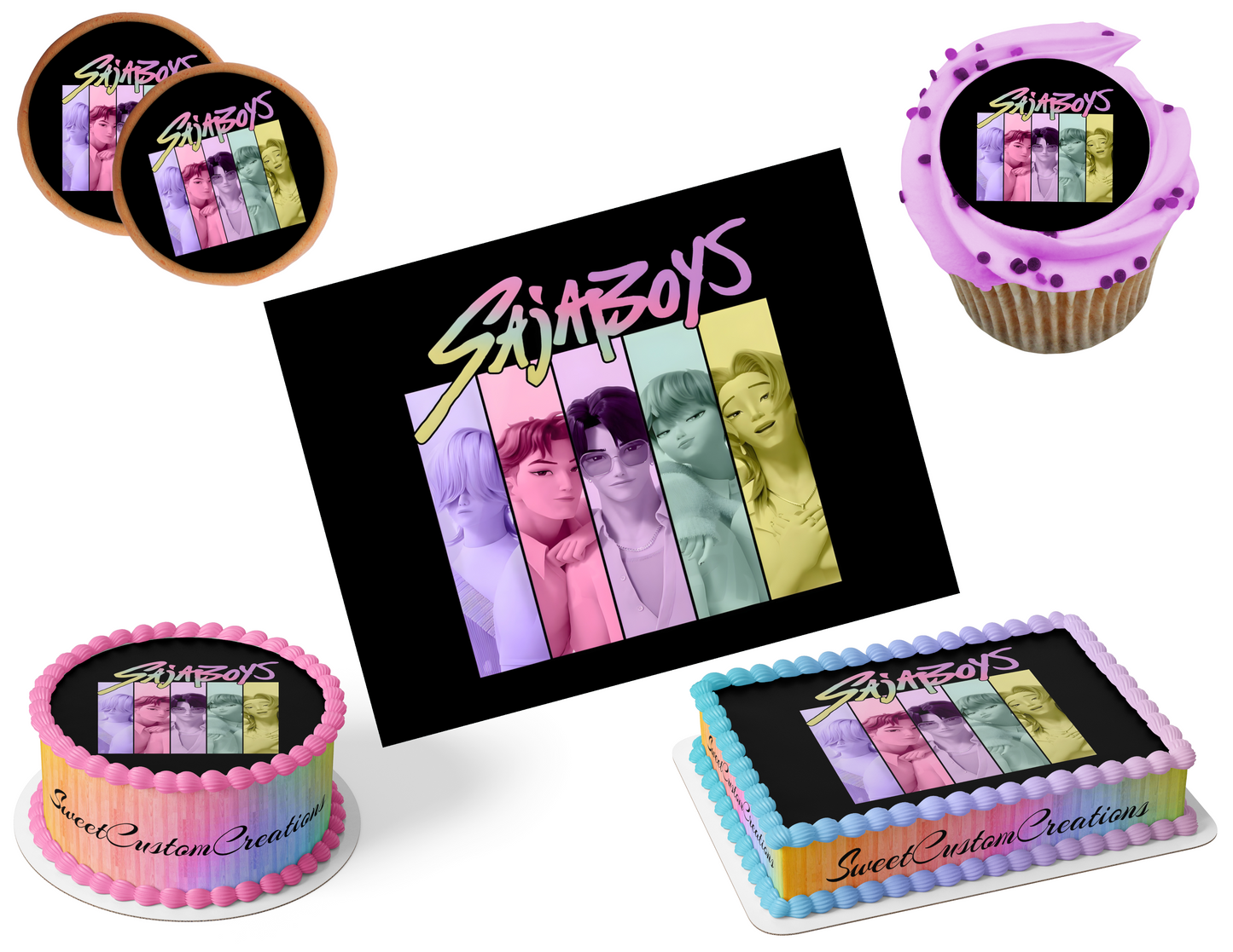 K-Pop Demon Hunters Edible Image Frosting Sheet #126 (80+ sizes)