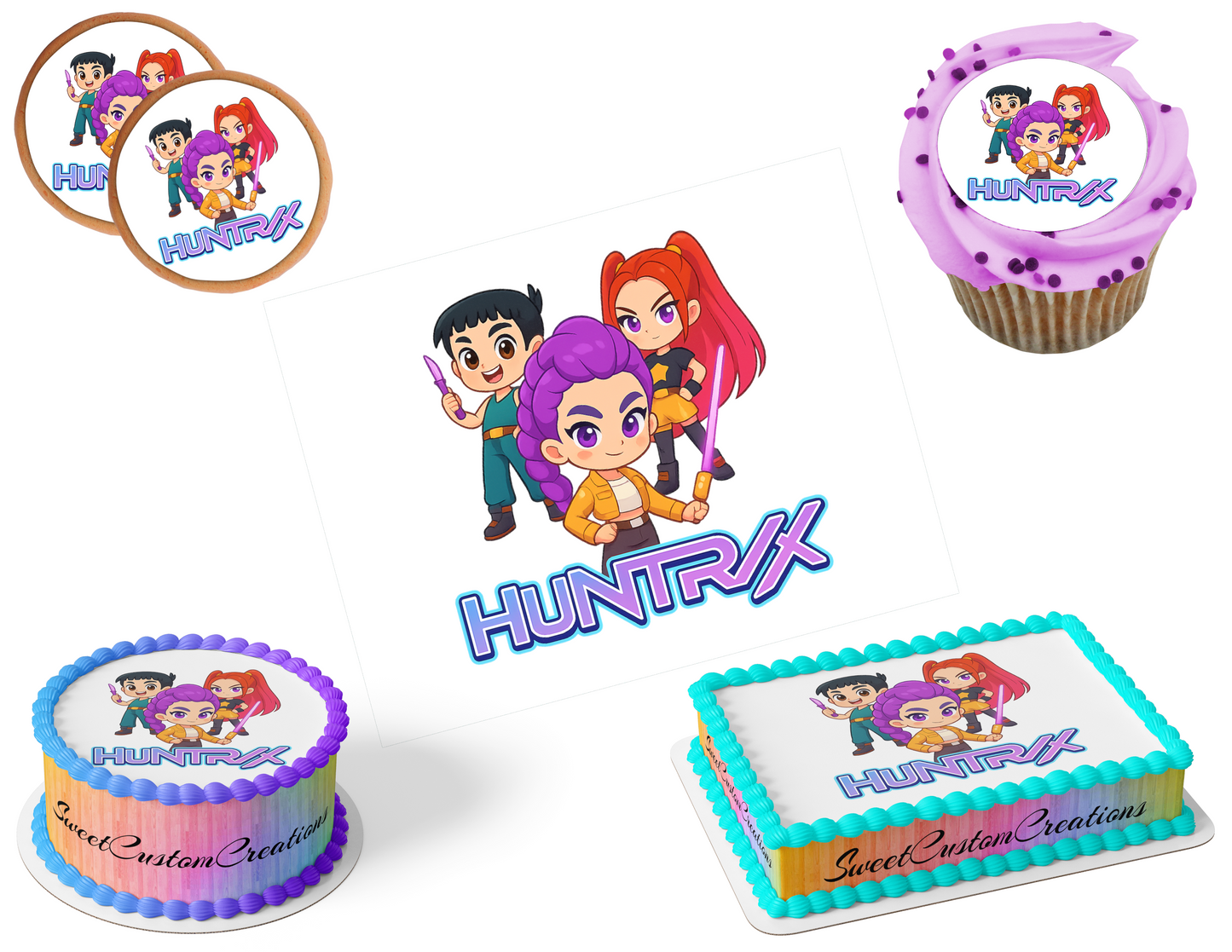 K-Pop Demon Hunters Edible Image Frosting Sheet #127 (80+ sizes)