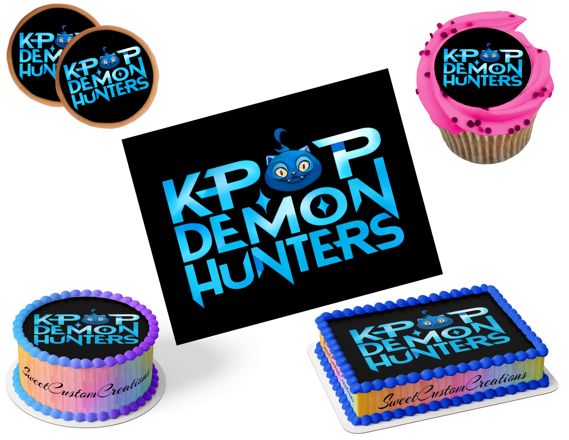 K-Pop Demon Hunters Edible Image Frosting Sheet #129 (80+ sizes)