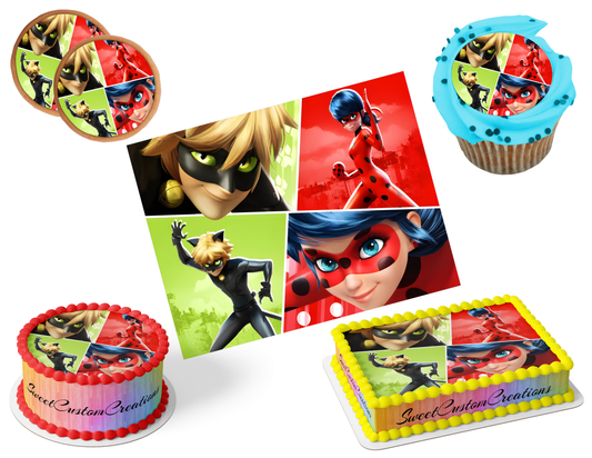 Miraculous Edible Image Frosting Sheet #12 (80+ sizes)