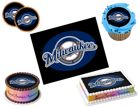 Milwaukee Brewers Edible Image Frosting Sheet #12 (80+ sizes)