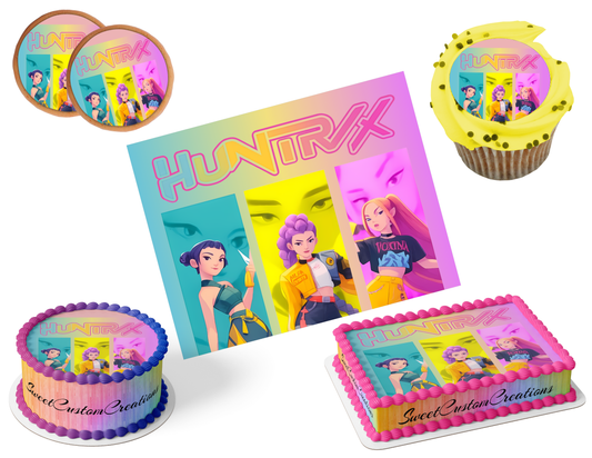 K-Pop Demon Hunters Edible Image Frosting Sheet #12 (80+ sizes)