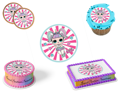 LOL Surprise Dolls Edible Image Frosting Sheet #13 (80+ sizes)