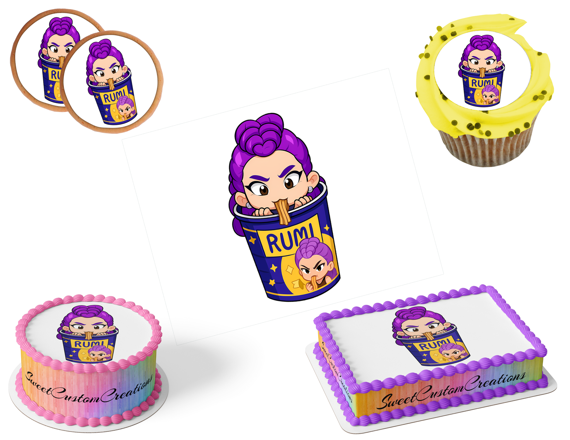 K-Pop Demon Hunters Edible Image Frosting Sheet #131 (80+ sizes)