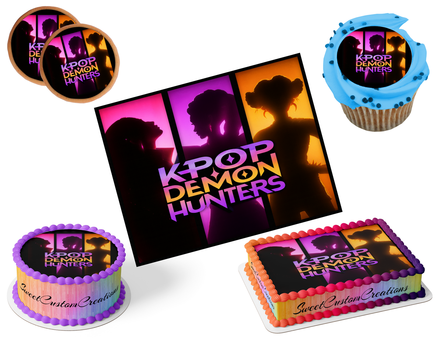 K-Pop Demon Hunters Edible Image Frosting Sheet #133 (80+ sizes)