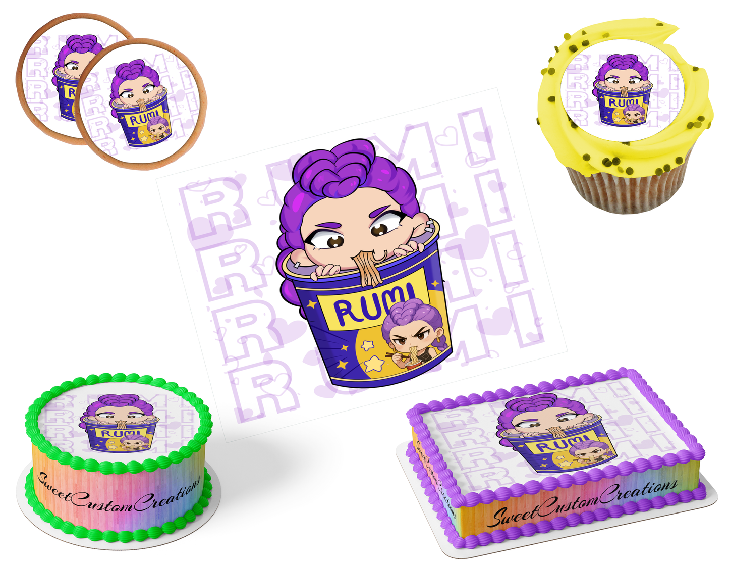 K-Pop Demon Hunters Edible Image Frosting Sheet #134 (80+ sizes)