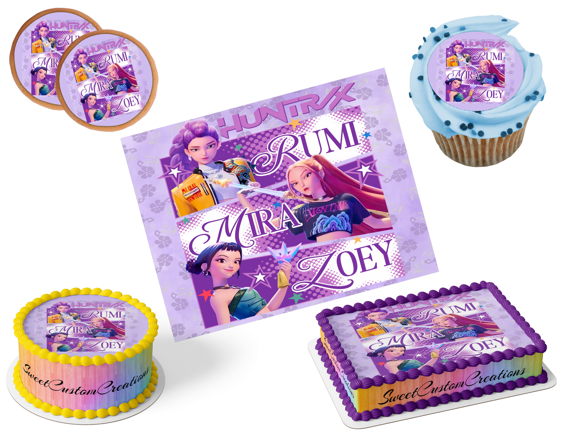 K-Pop Demon Hunters Edible Image Frosting Sheet #137 (80+ sizes)