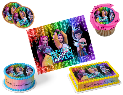 K-Pop Demon Hunters Edible Image Frosting Sheet #139 (80+ sizes)