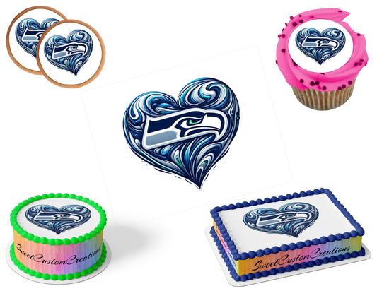 Seattle Seahawks Edible Image Frosting Sheet #13 (80+ sizes)