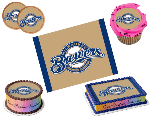 Milwaukee Brewers Edible Image Frosting Sheet #13 (80+ sizes)