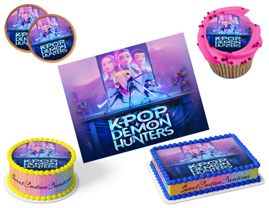 K-Pop Demon Hunters Edible Image Frosting Sheet #145 (80+ sizes)