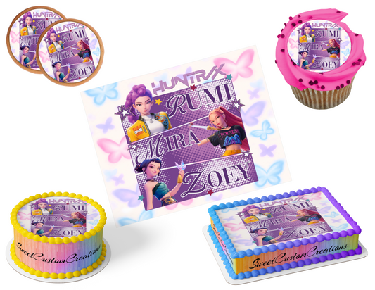 K-Pop Demon Hunters Edible Image Frosting Sheet #147 (80+ sizes)