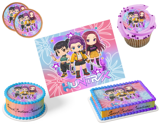 K-Pop Demon Hunters Edible Image Frosting Sheet #148 (80+ sizes)