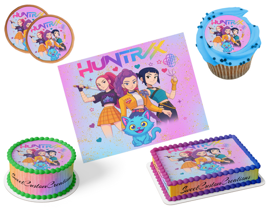 K-Pop Demon Hunters Edible Image Frosting Sheet #149 (80+ sizes)