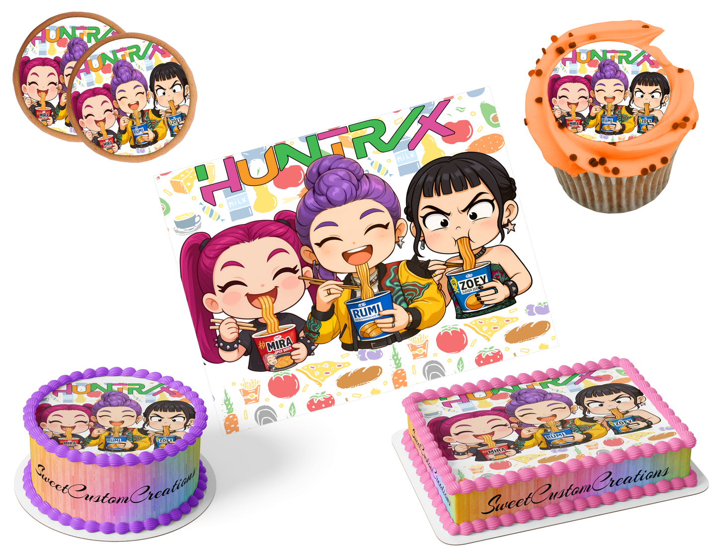 K-Pop Demon Hunters Edible Image Frosting Sheet #14 (80+ sizes)