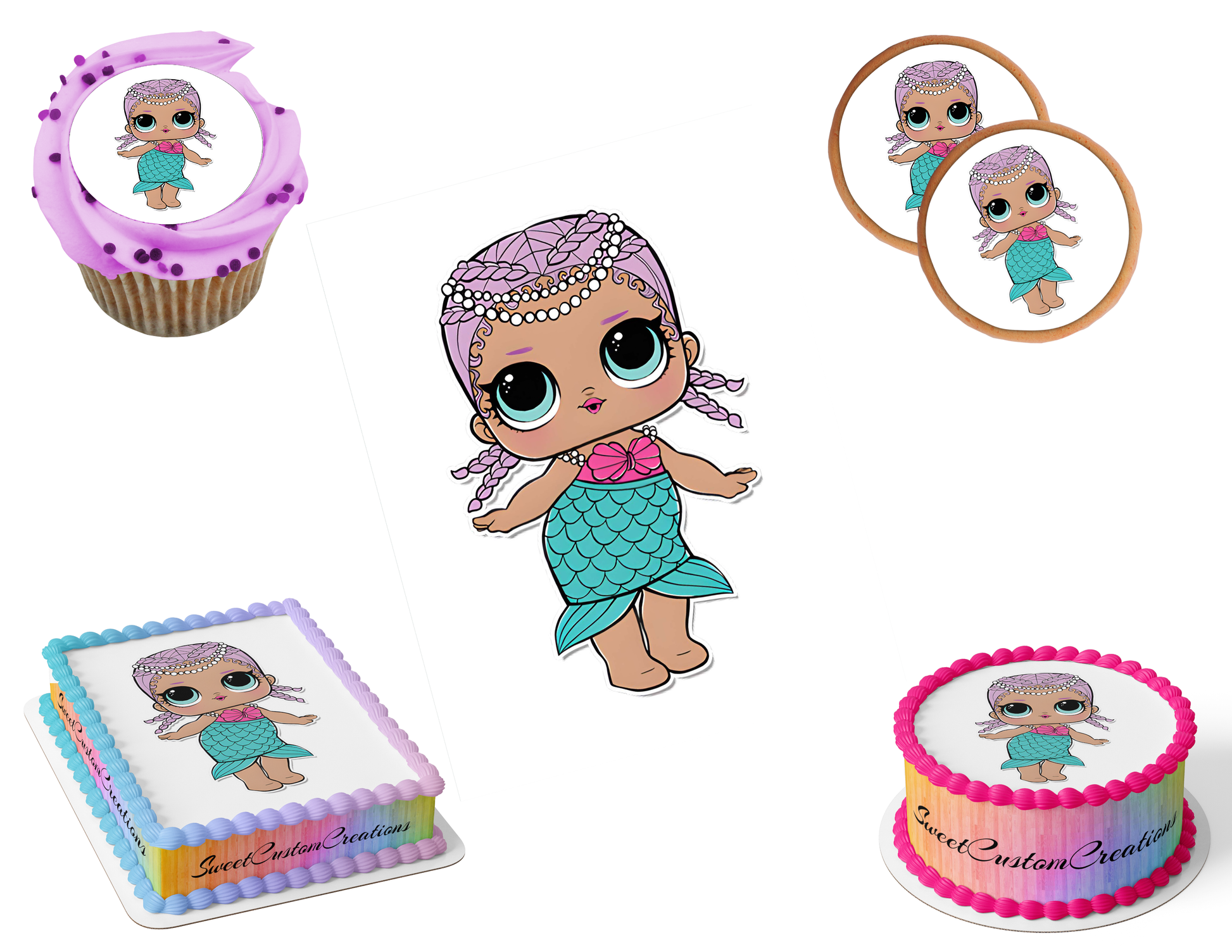 LOL Surprise Dolls Edible Image Frosting Sheet #15 (80+ sizes)