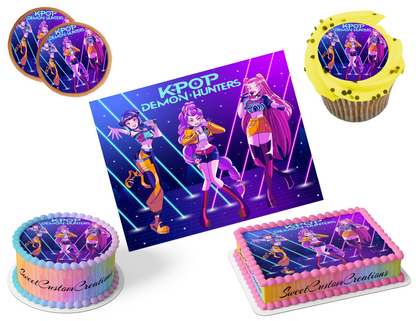 K-Pop Demon Hunters Edible Image Frosting Sheet #150 (80+ sizes)
