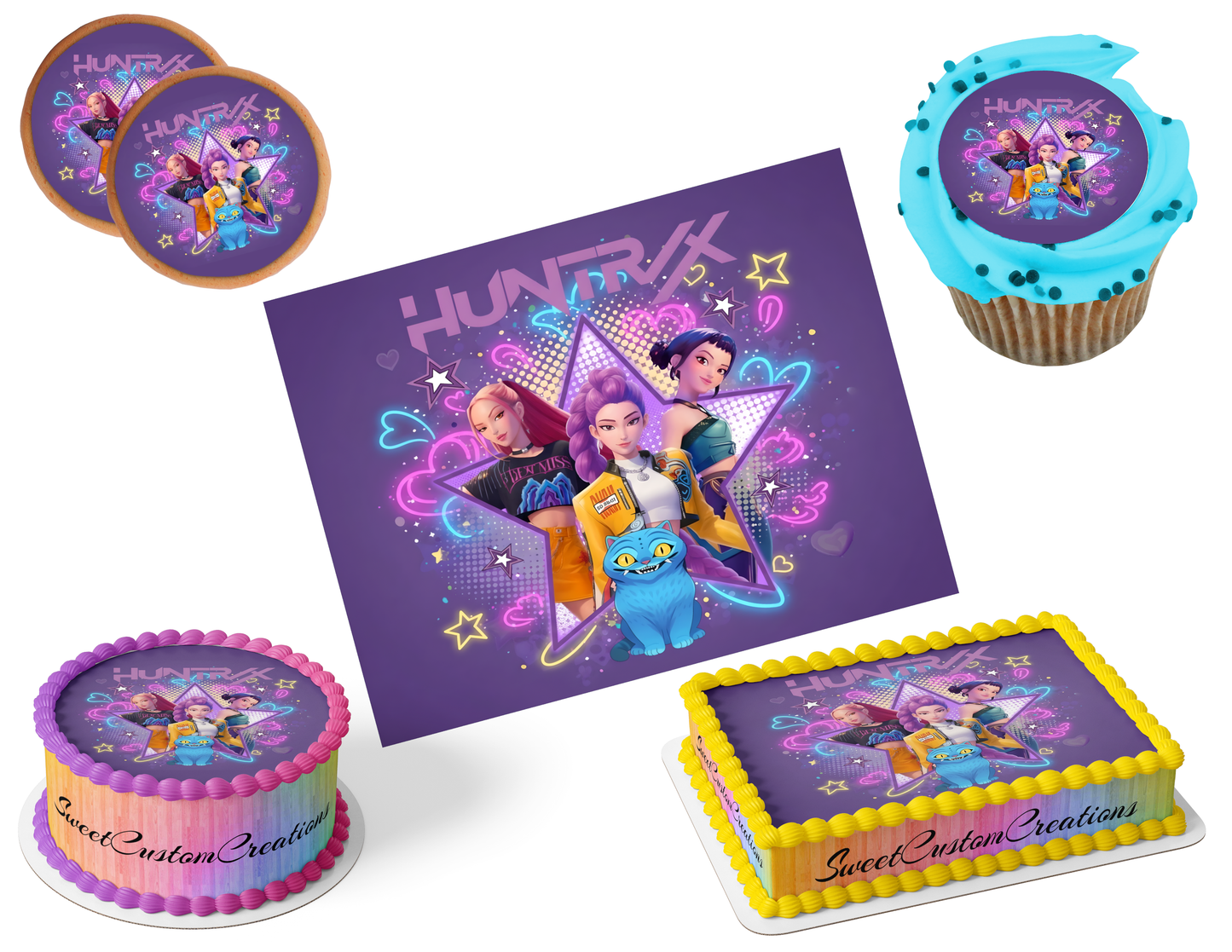 K-Pop Demon Hunters Edible Image Frosting Sheet #152 (80+ sizes)