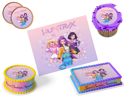 K-Pop Demon Hunters Edible Image Frosting Sheet #153 (80+ sizes)