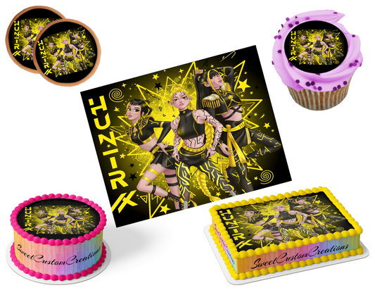 K-Pop Demon Hunters Edible Image Frosting Sheet #154 (80+ sizes)