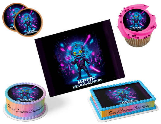 K-Pop Demon Hunters Edible Image Frosting Sheet #158 (80+ sizes)