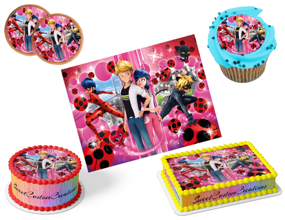 Miraculous Edible Image Frosting Sheet #15 (80+ sizes)