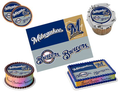 Milwaukee Brewers Edible Image Frosting Sheet #15 (80+ sizes)