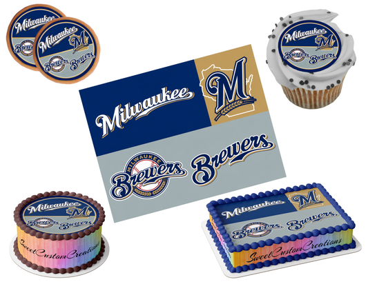 Milwaukee Brewers Edible Image Frosting Sheet #15 (80+ sizes)