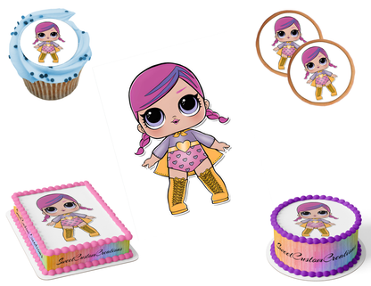 LOL Surprise Dolls Edible Image Frosting Sheet #16 (80+ sizes)