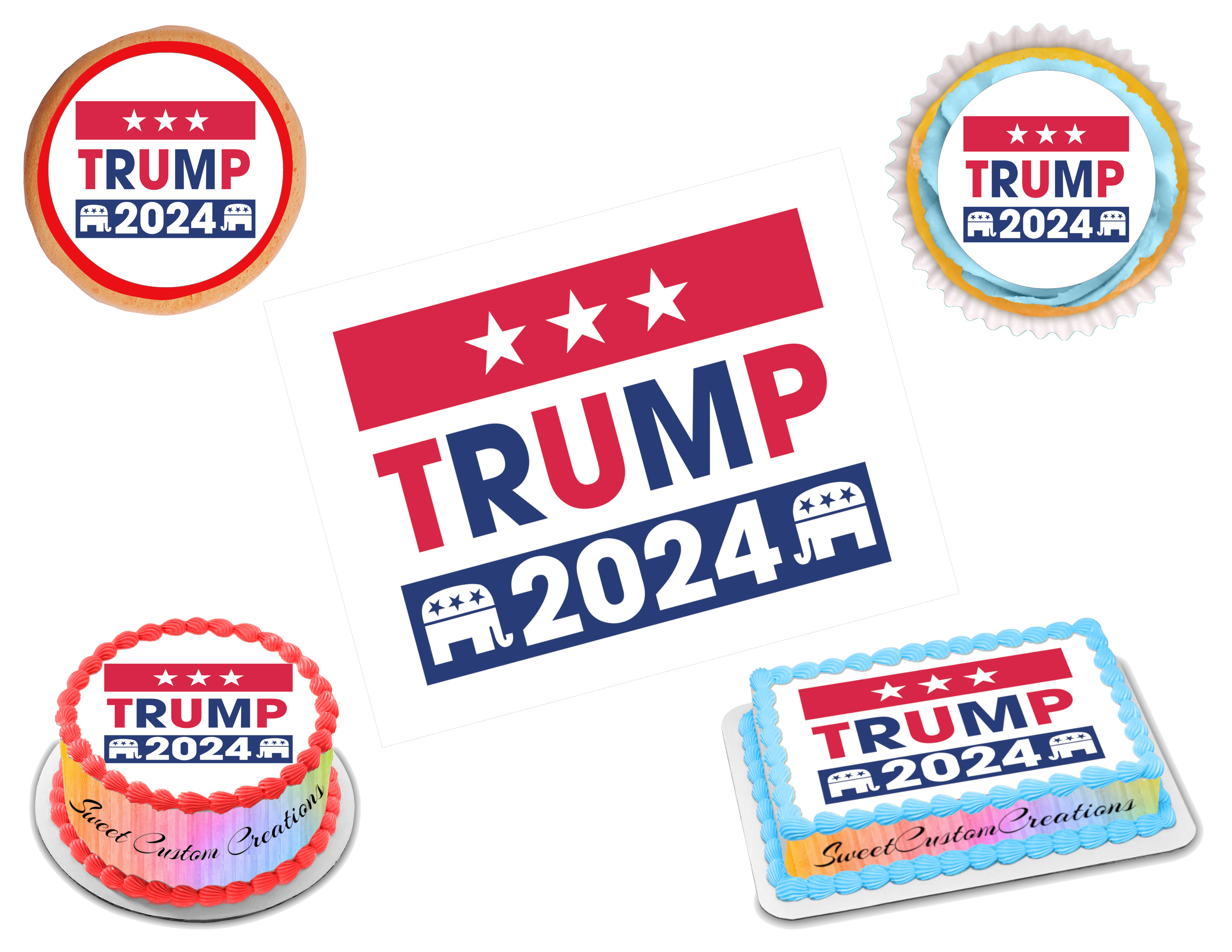 Trump Edible Image Frosting Sheet #16 (80+ sizes) – Sweet Custom Creations