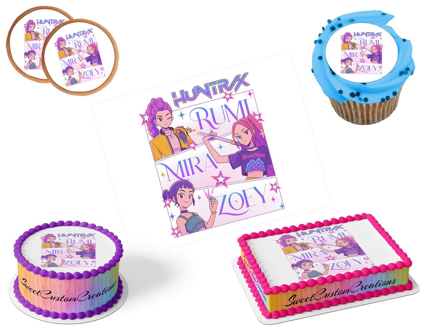 K-Pop Demon Hunters Edible Image Frosting Sheet #162 (80+ sizes)