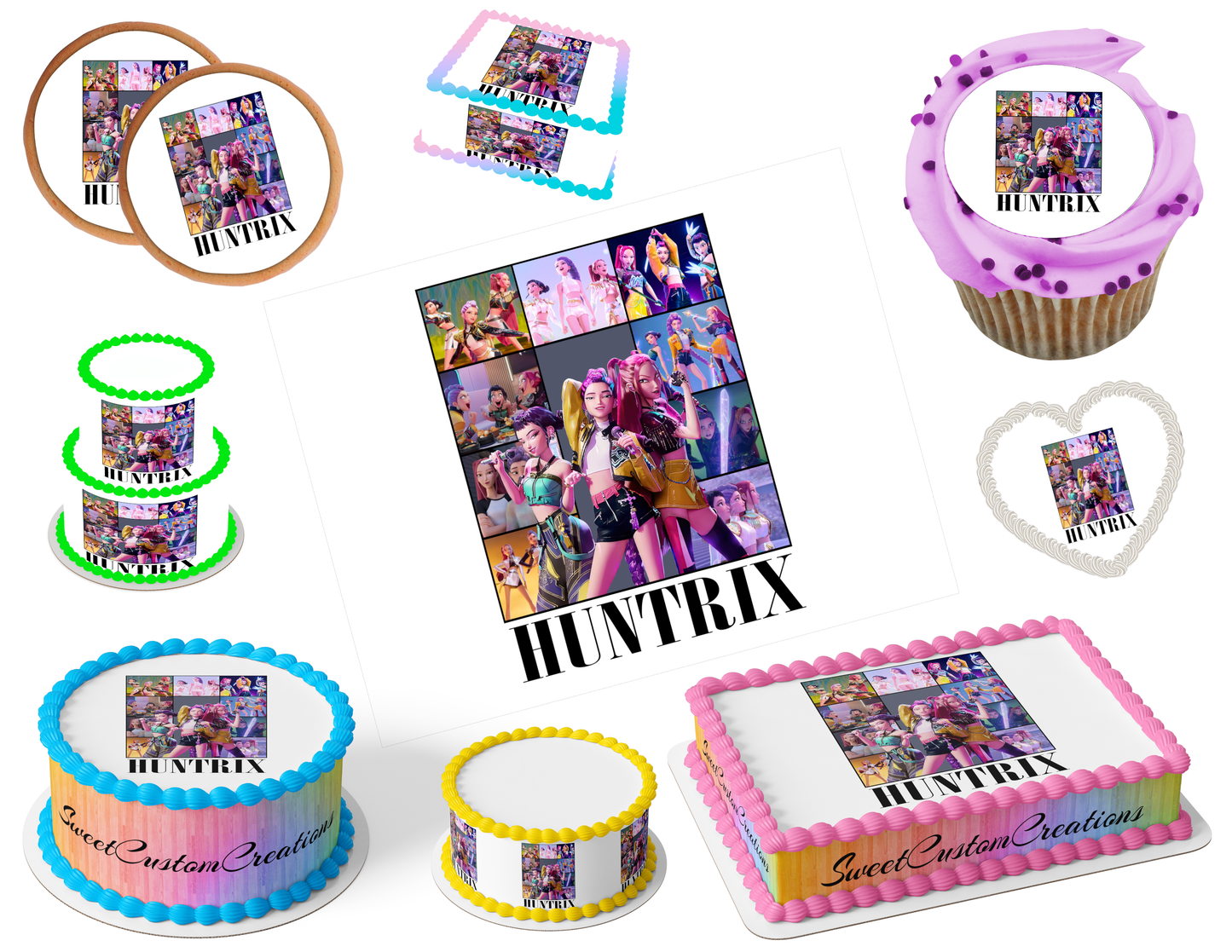 K-Pop Demon Hunters Edible Image Frosting Sheet #163 (80+ sizes)