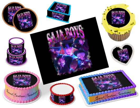 K-Pop Demon Hunters Edible Image Frosting Sheet #164 (80+ sizes)