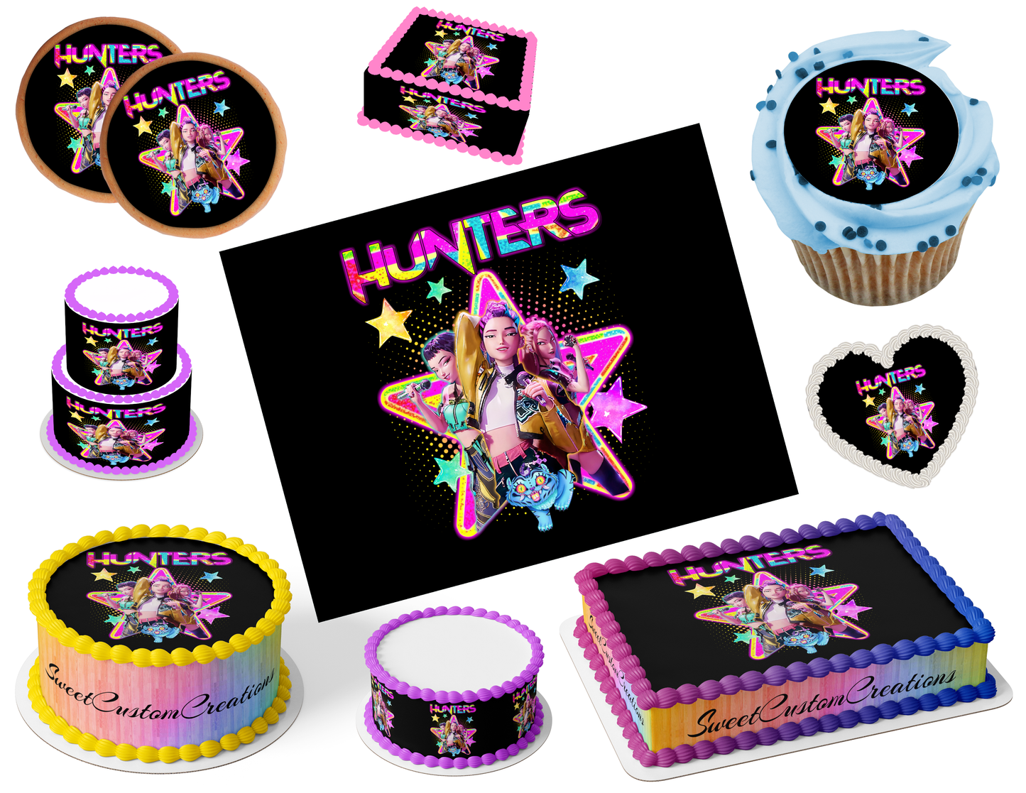 K-Pop Demon Hunters Edible Image Frosting Sheet #165 (80+ sizes)