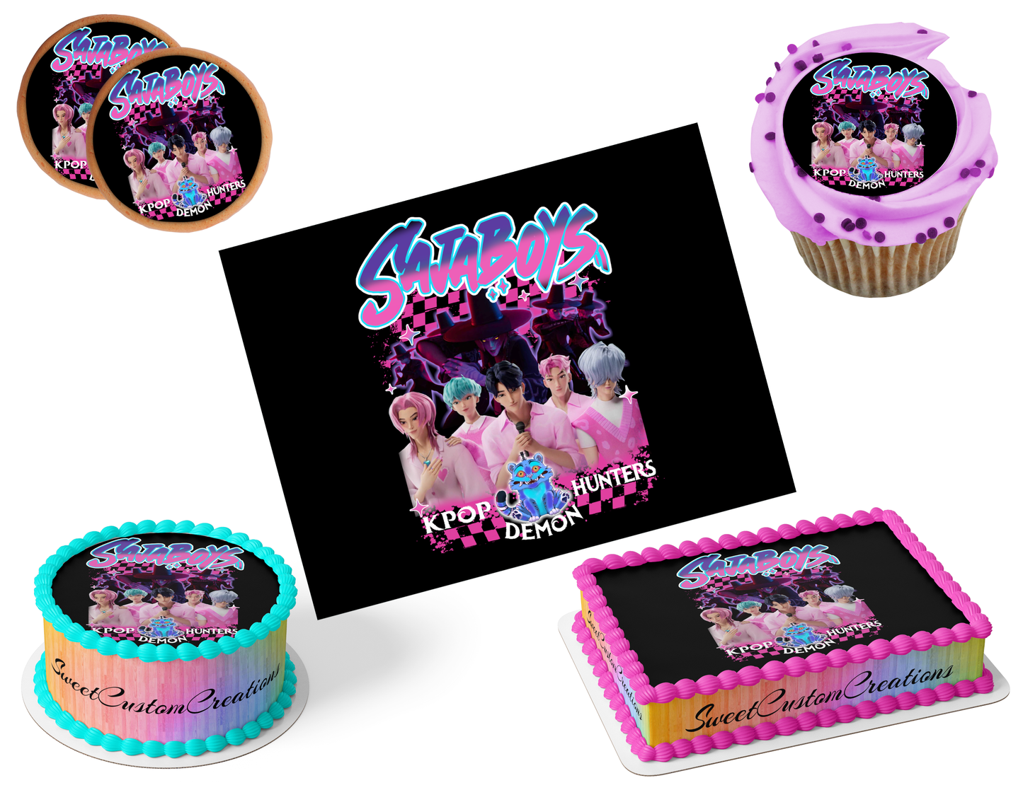 K-Pop Demon Hunters Edible Image Frosting Sheet #167 (80+ sizes)