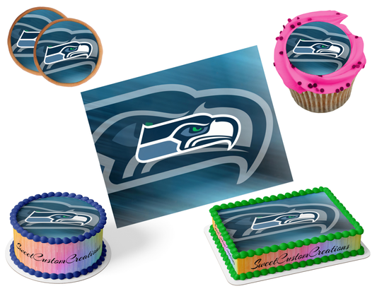 Seattle Seahawks Edible Image Frosting Sheet #16 (80+ sizes)